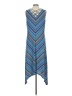 Apt. 9 Chevron-herringbone Blue Casual Dress Size L - photo 2