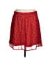 Old Navy 100% Polyester Paisley Red Casual Skirt Size M - photo 2