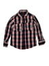 Swiss Cross Plaid Brown Black Long Sleeve Button-Down Shirt Size 6 - photo 1
