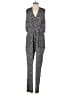 Rebecca Taylor Print Gray Black Jumpsuit Size 10 - photo 1