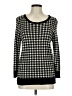 Apt. 9 Houndstooth Black Pullover Sweater Size M - photo 1