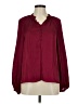 Intermix 100% Polyester Burgundy Long Sleeve Blouse Size M - photo 1
