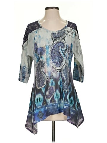 Bleu 3/4 Sleeve Blouse (view 1)