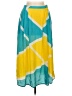 Unbranded 100% Polyester Color Block Teal Casual Skirt Size 8 - photo 1