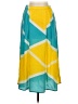 Unbranded 100% Polyester Color Block Teal Casual Skirt Size 8 - photo 2
