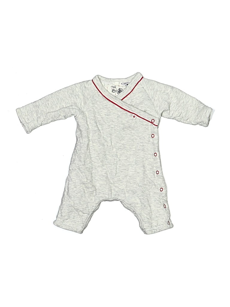 Pre-owned Petit Bateau Babies' Long Sleeve Onesie In White
