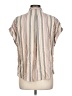 Westbound 100% Tencel Stripes Ivory Short Sleeve Button-Down Shirt Size L (petite) - photo 2