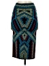 BCBGMAXAZRIA Paisley Teal Black Casual Skirt Size S (estimated) - photo 2