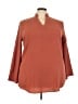 Amaryllis 100% Polyester Brown 3/4 Sleeve Blouse Size 3X - photo 1