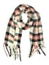 Aerie 100% Polyester Plaid Ivory Red Scarf One size - photo 1