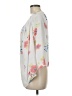 Gap 100% Polyester White 3/4 Sleeve Blouse Size M - photo 5