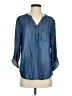 Bass 100% Lyocell Blue Long Sleeve Henley Size S - photo 1