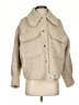 Shona Joy 100% Polyester Ivory Faux Fur Jacket Size S - photo 1