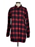 Impressions 100% Cotton Plaid Red Long Sleeve Button-Down Shirt Size S - photo 1