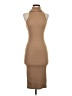 Zara Solid Tan Cocktail Dress Size S - photo 1