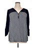 Tacera Blue 3/4 Sleeve Blouse Size XL - photo 1