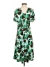 BCBGMAXAZRIA Graphic Floral Green Casual Dress Size S - photo 2