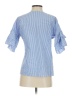 Crosby 100% Cotton Blue 3/4 Sleeve Blouse Size XS - photo 2
