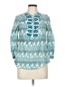 Akemi + Kin 100% Cotton Blue 3/4 Sleeve Blouse Size L - photo 1