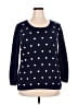 Basic Editions Polka Dots Blue Pullover Sweater Size XXL - photo 1