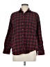 Old Navy 100% Cotton Plaid Red Long Sleeve Button-Down Shirt Size M - photo 1