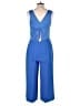 Banana Republic 100% Polyester Color Block Blue Jumpsuit Size 6 - photo 2