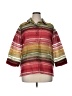 Alfred Dunner Color Block Red 3/4 Sleeve Button-Down Shirt Size XL (estimated) - photo 1