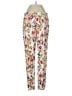 Boston Proper Floral White Pink Casual Pants Size 2 - photo 1