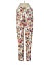 Boston Proper Floral White Pink Casual Pants Size 2 - photo 2