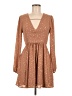 BCBGeneration 100% Polyester Stars Brown Casual Dress Size 6 - photo 1