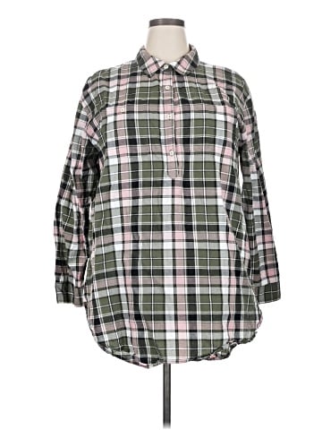 Caslon 3/4 Sleeve Button-Down Shirt (view 1)