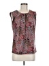 Ellen Weaver Brown Sleeveless Blouse Size M - photo 1