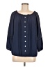 Fortune + Ivy 100% Polyester Blue 3/4 Sleeve Blouse Size M - photo 1