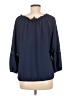 Fortune + Ivy 100% Polyester Blue 3/4 Sleeve Blouse Size M - photo 2