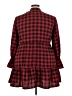 ELOQUII Elements 100% Polyester Plaid Burgundy Casual Dress Size 18 - photo 2