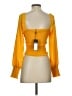 Gianni Bini 100% Polyester Yellow 3/4 Sleeve Blouse Size XS - photo 2