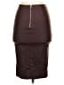 iris Solid Brown Burgundy Casual Skirt Size S - photo 2