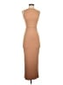 Shein Solid Tan Casual Dress Size 4 - photo 1