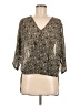 WAYF 100% Polyester Green 3/4 Sleeve Blouse Size M - photo 1
