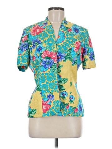 Safe Silk by Adrianna Papell Short Sleeve Blouse (view 1)