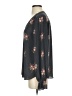 Ann Taylor LOFT 100% Polyester Floral Black Gray 3/4 Sleeve Blouse Size S - photo 5