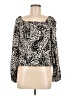 Scoop 100% Rayon Animal Print Multi Color Ivory Long Sleeve Blouse Size M - photo 1