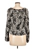 Scoop 100% Rayon Animal Print Multi Color Ivory Long Sleeve Blouse Size M - photo 2