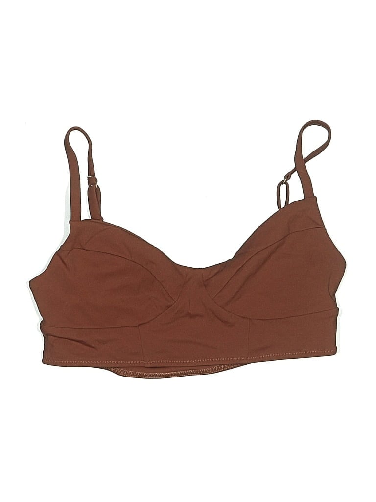 Pre-owned Vitamin A Swimsuit Top Brown Swimwear