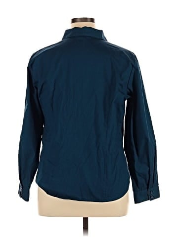 Christopher & Banks 3/4 Sleeve Button-Down Shirt (view 2)