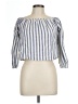 American Threads Blue 3/4 Sleeve Blouse Size L - photo 1