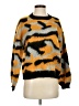 Timing Animal Print Yellow Pullover Sweater Size S - photo 1
