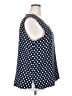 Halogen Polka Dots Blue Sleeveless Blouse Size XXL - photo 4