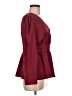 Shein Burgundy Long Sleeve Blouse Size 6 - photo 4