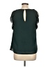 H&M 100% Polyester Green Short Sleeve Blouse Size 10 - photo 2